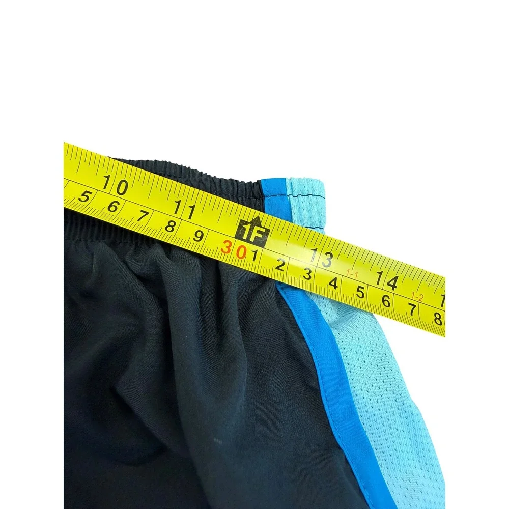 Nike Dri-FIT Tempo Running Shorts Womens Large Black Blue Mesh Athletic Gym L